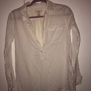 Jcrew white long sleeve tunic